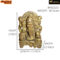 Brass Ganesha Sitting Small Idol KBH02323