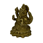Brass Ganesha Sitting on Kamal Idol KBH02570