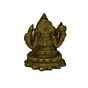 Brass Ganesha Sitting on Kamal Idol KBH02570
