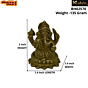 Brass Ganesha Sitting on Kamal Idol KBH02570