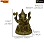 Brass Ganesha Sitting Idol KBH02572