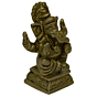 Brass Ganesha Sitting on Bajath Idol KBH02574