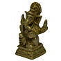 Brass Ganesha Sitting on Bajath Idol KBH02574