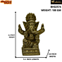 Brass Ganesha Sitting on Bajath Idol KBH02574