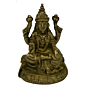 Brass Laxmi Sitting on Kamal Idol KBH02577