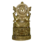 Brass Sun Chakra Ganesha Sitting Idol KBH02582