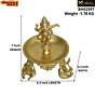 Brass Ganesha Divi with Musical Boy Statue KBH02597