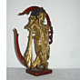 Brass Krishna Standing Back Side Om Mid Idol KBH02609