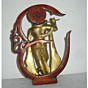 Brass Krishna Standing Back Side Om Mid Idol KBH02609