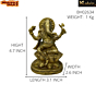 Brass Ganesha Sitting on Kamal Idol KBH02634