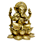 Brass Panchmukhi Sitting Ganesha Idol KBH02641