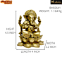 Brass Panchmukhi Sitting Ganesha Idol KBH02641