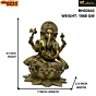 Brass Kamal Sitting Ganesha KBH02642