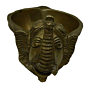 Brass Elephant Face Divi Mid Idol KBH02659