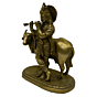 Brass Cow Krishna Standing Big Idol KBH02661