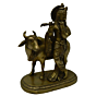 Brass Cow Krishna Standing Big Idol KBH02661
