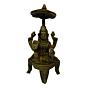 Brass Laxmi Sitting on Umbrella with Bajath Idol KBH02668