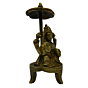 Brass Laxmi Sitting on Umbrella with Bajath Idol KBH02668