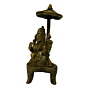 Brass Laxmi Sitting on Umbrella with Bajath Idol KBH02668