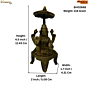 Brass Laxmi Sitting on Umbrella with Bajath Idol KBH02668