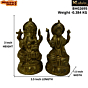 Brass Ganesha Laxmi Sitting Pair Small Idol KBH02695