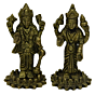 Brass Vishnu Laxmi Pair Mid Idol KBH02697