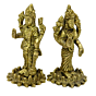 Brass Vishnu Laxmi Pair Mid Idol KBH02697