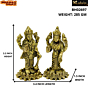 Brass Vishnu Laxmi Pair Mid Idol KBH02697