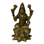 Brass Laxmi Sitting on Kamal Mid Idol KBH02755