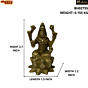 Brass Laxmi Sitting on Kamal Mid Idol KBH02755