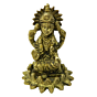 Brass Laxmi Sitting on Kamal Mid Idol KBH02757