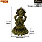 Brass Laxmi Sitting on Kamal Mid Idol KBH02757
