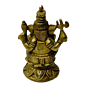 Brass Ganesha Sitting on Kamal Idol KBH02760