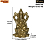 Brass Ganesha Sitting on Kamal Mid Idol KBH02766
