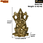 Brass Ganesha Sitting on Kamal Mid Idol KBH02766
