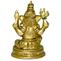 Brass Ganesha Sitting Small Idol KBH02769