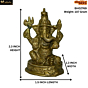 Brass Ganesha Sitting Small Idol KBH02769