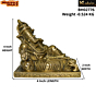 Brass Ganesha with Takiya Sitting Mid Idol KBH02776