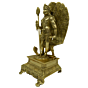 Brass Big Peacock with Kartikey Standing Idol KBH02836