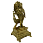 Brass Big Peacock with Kartikey Standing Idol KBH02836