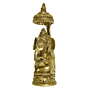 Brass Sitting Ganesha with Umbrella Idol KBH02838