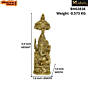 Brass Sitting Ganesha with Umbrella Idol KBH02838