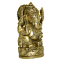 Brass Sitting Kamal Ganesha Idol KBH02839