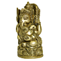 Brass Sitting Kamal Ganesha Idol KBH02839