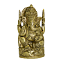 Brass Sitting Kamal Ganesha Idol KBH02839