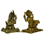 Brass Sitting Ganesha Laxmi Medium Idol KBH02841