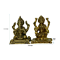 Brass Sitting Ganesha Laxmi Medium Idol KBH02841
