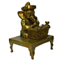 Brass Writing Ganesha on Bajath Idol KBH03351