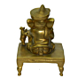 Brass Writing Ganesha on Bajath Idol KBH03351