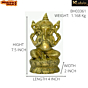 Brass Ganesha Sitting on Kamal Idol KBH03361